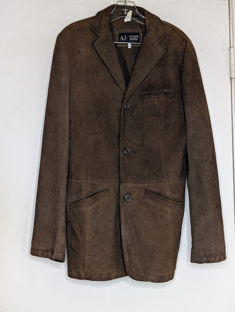 Armani Jeans men's suede leather coat size 36